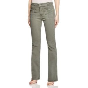 7 For All Mankind Olive Green Boot Cut Jeans